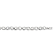 1/10 Ctw Round Cut Diamond Swirl bracelet in Sterling Silver
