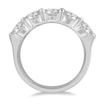 Load image into Gallery viewer, 2 1/2 Ctw 5 Stone Round Cut Diamond Wedding Band in 14K White Gold