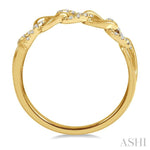 Load image into Gallery viewer, 1/10 Ctw Curb &amp; Cuban Round Cut Diamond Fashion Band in 14K Yellow Gold