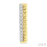 1/4 Ctw Circular Bead & Round Cut Bead Bijoux Diamond Hoop Earrings in 14K Yellow Gold