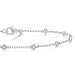 Load image into Gallery viewer, 1/6 Ctw Cushion Shape Mount Round Cut Diamond Station Bracelet in 10K White Gold