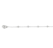1/6 Ctw Cushion Shape Mount Round Cut Diamond Station Bracelet in 10K White Gold