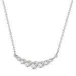 Load image into Gallery viewer, 1/4 Ctw Diamond Smile Necklace in 14K White Gold