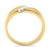 1/8 Ctw Round Cut Diamond Women's Ring in 14K Yellow Gold