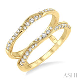 1/2 Ctw Round Cut Diamond Insert Ring in 14K Yellow Gold