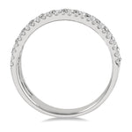 Load image into Gallery viewer, 3/4 Ctw Split Triple Band Round Cut Diamond Fashion Band in 14K White Gold