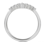 Load image into Gallery viewer, 1/3 Ctw Chevron Marquise and Round Cut Diamond Fashion Ring in 14K White Gold