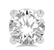 1 Ctw Round Cut Diamond Stud Earring in 14K White Gold