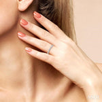 Load image into Gallery viewer, 1/10 Ctw Marquise Shape Lattice Round Cut Diamond Wedding Band in 14K White Gold