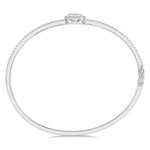 Load image into Gallery viewer, 1 Ctw Circular Lovebright Round Cut Diamond Stackable Bangle in 14K White Gold