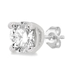 Load image into Gallery viewer, 3/8 Ctw Round Cut Diamond Stud Earring in 14K White Gold