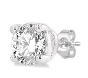 1/4 Ctw Round Cut Diamond Stud Earring in 14K White Gold
