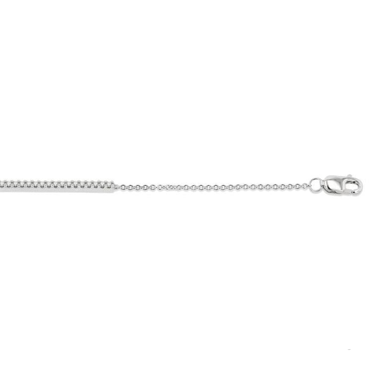 1/6 Ctw Round Cut Diamond Petite Bar Bracelet in 10K White Gold
