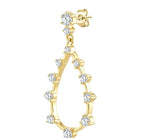 Load image into Gallery viewer, 1/2 Ctw Tear Drop Round Cut Diamond Earring in 14K Yellow Gold