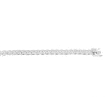 Load image into Gallery viewer, 3 Ctw Round Cut Lovebright Diamond Tennis Bracelet in 14K White Gold