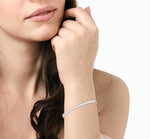 Load image into Gallery viewer, 3 Ctw Round Cut Lovebright Diamond Tennis Bracelet in 14K White Gold