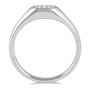 1/8 Ctw Oval Shape Lovebright Diamond Ring in 14K White Gold