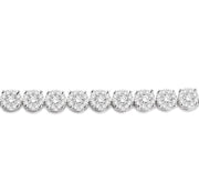 7 Ctw Round Cut Diamond Lovebright Tennis Bracelet in 14K White Gold