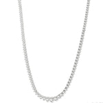 Load image into Gallery viewer, 7 Ctw Riviera Round Cut Diamond Necklace in 14K White Gold