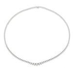 Load image into Gallery viewer, 7 Ctw Riviera Round Cut Diamond Necklace in 14K White Gold