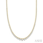 Load image into Gallery viewer, 10 Ctw Riviera Round Cut Diamond Necklace in 14K Yellow Gold