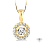 Load image into Gallery viewer, 1/3 Ctw Diamond Emotion Pendant in 14K Yellow Gold with Chain