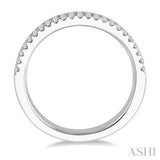 1/2 Ctw Triple Row Round Cut Diamond Wedding Band in 14K White Gold