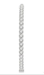 Load image into Gallery viewer, 5 Ctw Inside-Out Round Cut Diamond 1 1/2 Inch Hoop Earrings in 14K White Gold