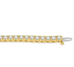 Load image into Gallery viewer, 8 Ctw Square Shape Round Cut Diamond Tennis Bracelet in 14K Yellow Gold