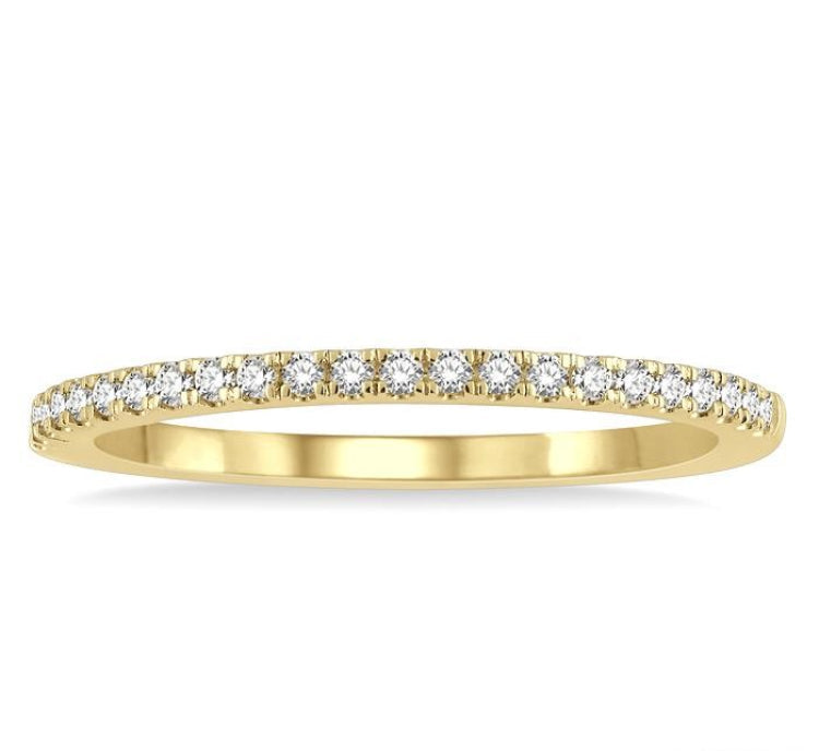 1/6 Ctw Round Cut Diamond Stack Band in 14K Yellow Gold