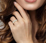 Load image into Gallery viewer, 2 1/2 Ctw 5 Stone Round Cut Diamond Wedding Band in 14K Yellow Gold