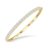 Load image into Gallery viewer, 1 1/2 Ctw Circular Lovebright Round Cut Diamond Bangle in 14K Yellow and White Gold