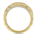 Load image into Gallery viewer, 1/2 Ctw Lattice Round Cut Diamond Fashion Band in 14K Yellow Gold