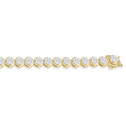 3 Ctw Lovebright Round Cut Diamond Bracelet in 14K Yellow and White Gold