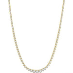 Load image into Gallery viewer, 7 Ctw Riviera Round Cut Diamond Necklace in 14K Yellow Gold