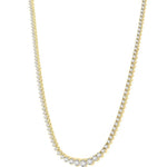 Load image into Gallery viewer, 7 Ctw Riviera Round Cut Diamond Necklace in 14K Yellow Gold