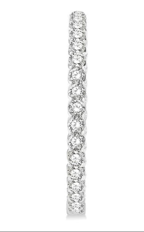 10 Ctw Inside-Out Round Cut Diamond 1 1/2 Inch Hoop Earrings in 14K White Gold