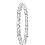 Load image into Gallery viewer, 10 Ctw Inside-Out Round Cut Diamond 1 1/2 Inch Hoop Earrings in 14K White Gold