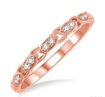 Load image into Gallery viewer, 1/10 Ctw Marquise Shape Lattice Round Cut Diamond Wedding Band in 14K Rose Gold