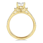 Load image into Gallery viewer, 5/8 Ctw Fusion Baguette and Round Cut Diamond Fashion Ring in 14K Yellow and White Gold