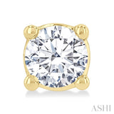 1/3 Ctw Round Cut Diamond Stud Earrings in 14K Yellow Gold