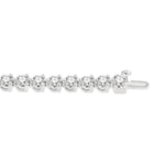 Load image into Gallery viewer, 7 Ctw Tri-Prong Round Cut Diamond Tennis Bracelet in 14K White Gold