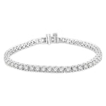 Load image into Gallery viewer, 7 Ctw Round Cut Diamond Tennis Bracelet in 14K White Gold