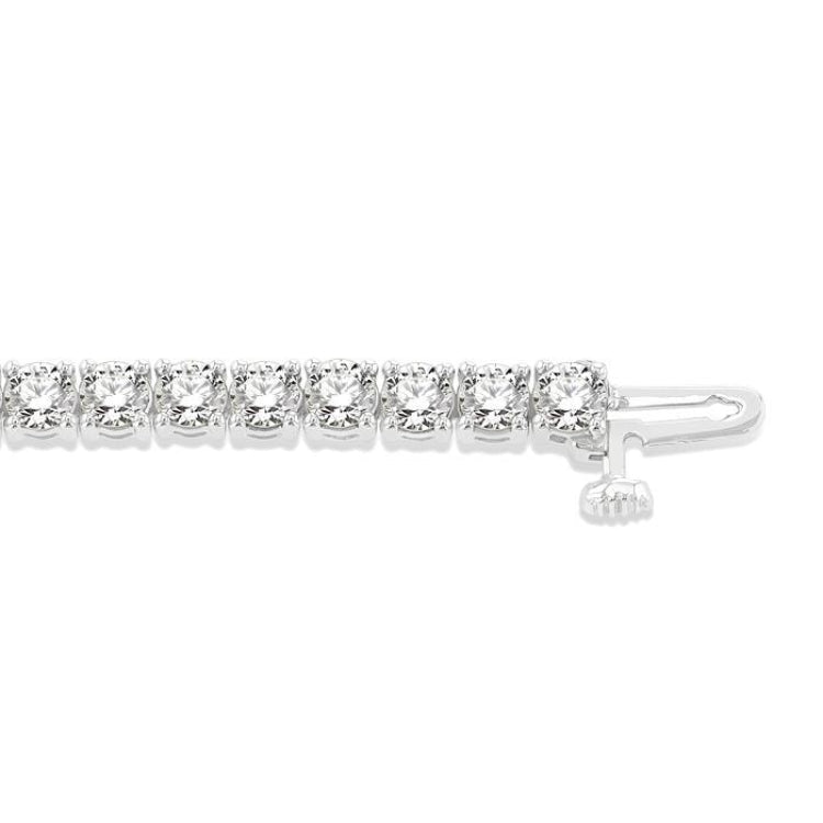 7 Ctw Round Cut Diamond Tennis Bracelet in 14K White Gold