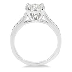 Load image into Gallery viewer, 3/4 Ctw Lovebright Round Cut Diamond Engagement Ring in 14K White Gold