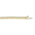 Load image into Gallery viewer, 5 Ctw Round Cut Diamond 3-Prong Tennis Bracelet in 14K Yellow Gold