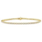 Load image into Gallery viewer, 3 Ctw Round Cut Diamond Tennis Bracelet in 14K Yellow Gold