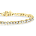 Load image into Gallery viewer, 6 Ctw Round Cut Diamond Tennis Bracelet in 14K Yellow Gold