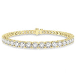 Load image into Gallery viewer, 8 Ctw Round Cut Diamond Tennis Bracelet in 14K Yellow Gold