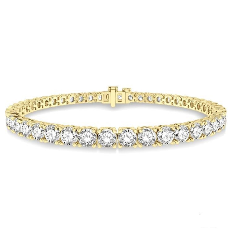 8 Ctw Round Cut Diamond Tennis Bracelet in 14K Yellow Gold